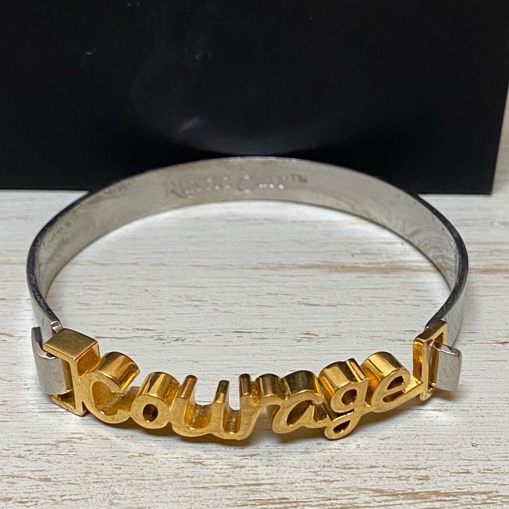 Rustic Cuff Courage bracelet